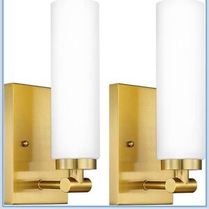 Emak Brushed Gold Wall Sconce Modern Bathroom Vanity Sconces